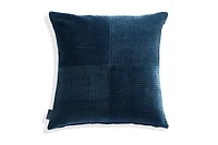 24x24 Throw Pillow Cover: Cobalt Corded Chenille