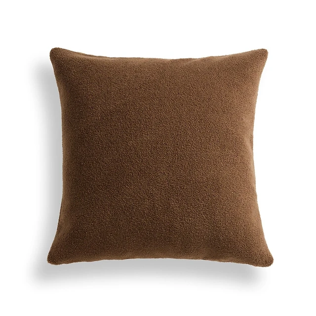 24x24 Throw Pillow Cover: Cocoa Sherpa