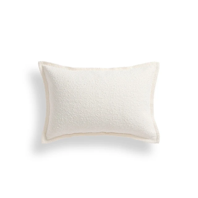 20x14 Throw Pillow Cover: Cream Bouclé