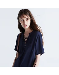 Novella Lace-Up Dress | Madewell