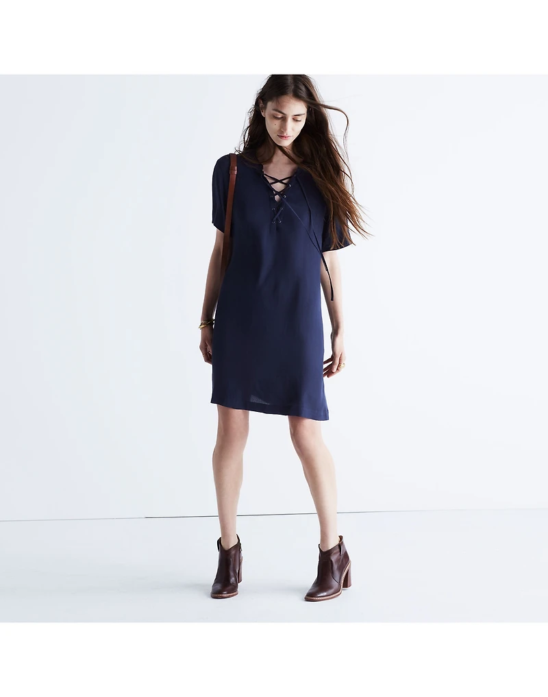 Novella Lace-Up Dress | Madewell