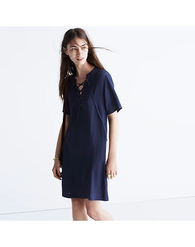 Novella Lace-Up Dress | Madewell
