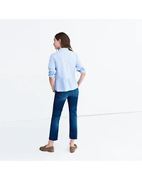 Lakeside Peplum Shirt in Waterfall Blue | Madewell