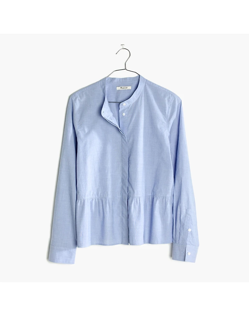 Lakeside Peplum Shirt in Waterfall Blue | Madewell