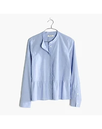 Lakeside Peplum Shirt in Waterfall Blue | Madewell