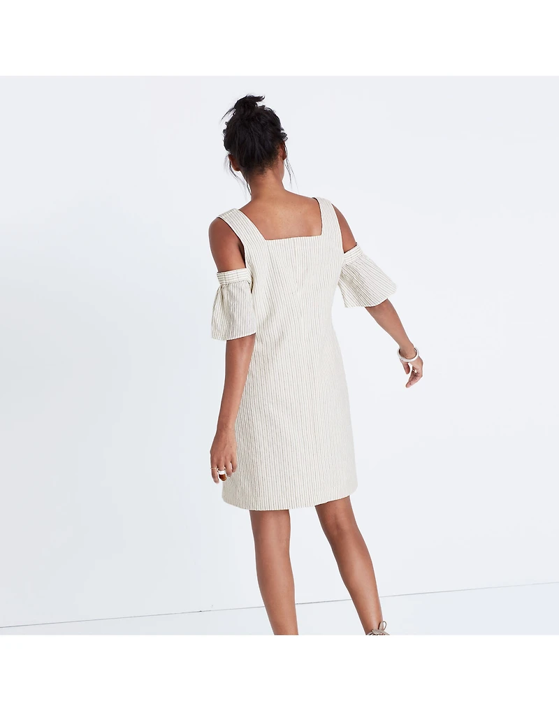 Striped Cold-Shoulder Dress | Madewell