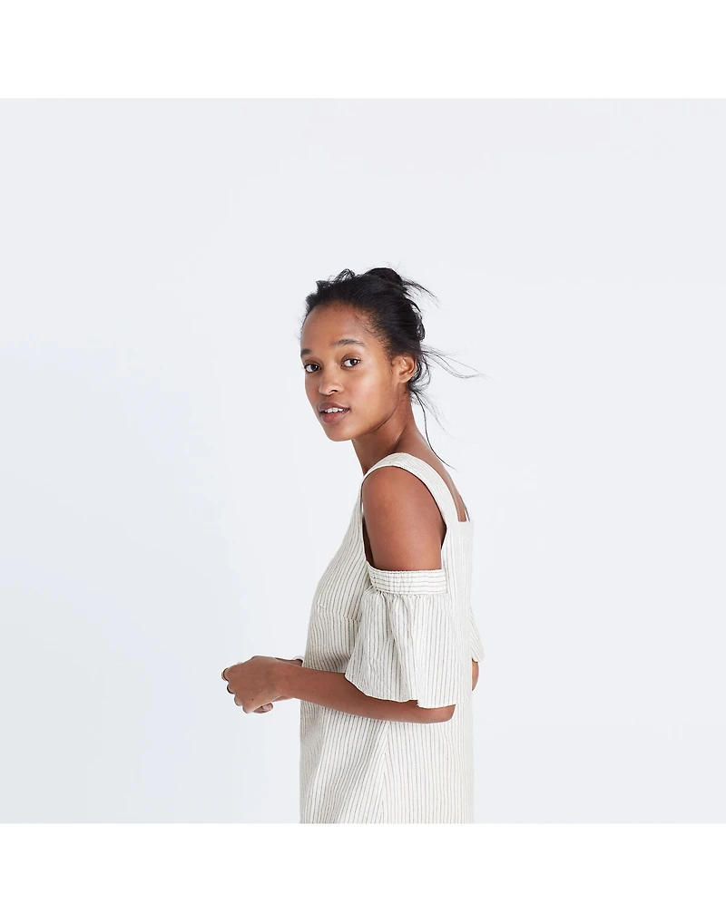 Striped Cold-Shoulder Dress | Madewell