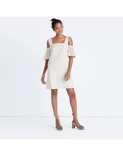 Striped Cold-Shoulder Dress | Madewell
