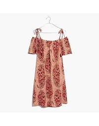 Silk Cold-Shoulder Dress in Watercolor Paisley | Madewell
