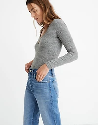 V-Neck Full-Coverage Bodysuit | Madewell