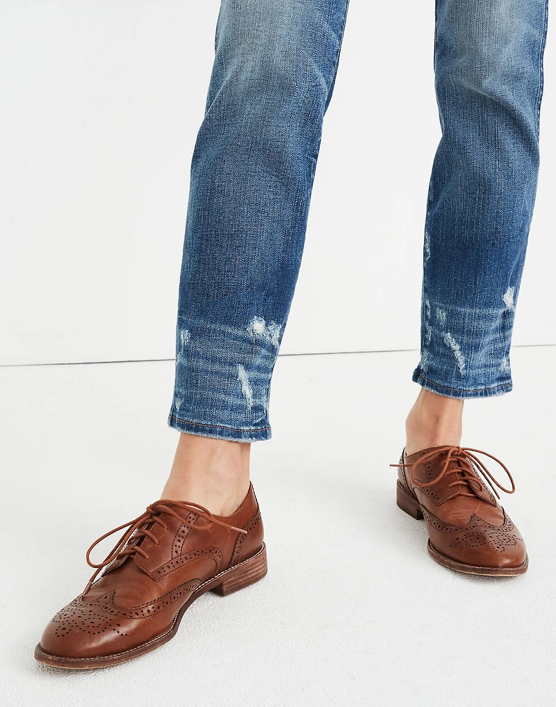 Tall Slim Straight Jeans: Distressed Button-Front Edition | Madewell