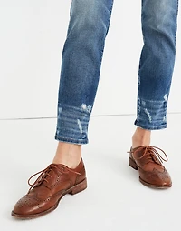 Tall Slim Straight Jeans: Distressed Button-Front Edition | Madewell