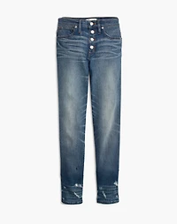 Tall Slim Straight Jeans: Distressed Button-Front Edition | Madewell