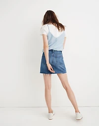 Rigid Denim A-Line Mini Skirt in Lakeline Wash: Eco Edition | Madewell