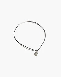 Maslo Jewelry Small Pebble Pendant Necklace Sterling Silver Cord | Madewell