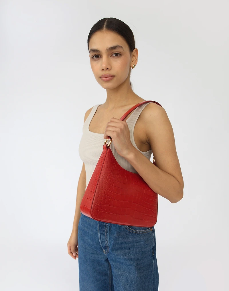 Hyer Goods Luxe Medium Shoulder Bag- White | Madewell