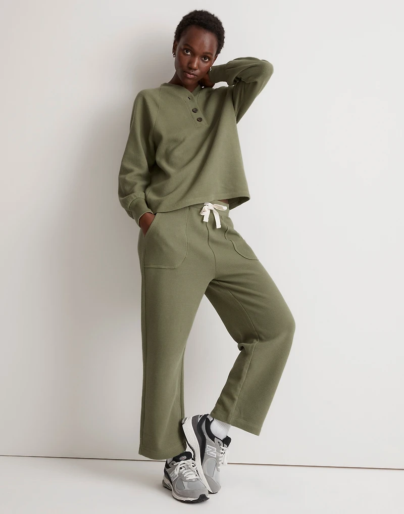 Textured Waffle Straight Sweatpants | Madewell