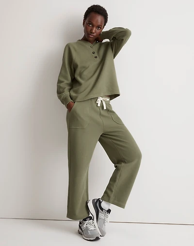 Textured Waffle Straight Sweatpants | Madewell