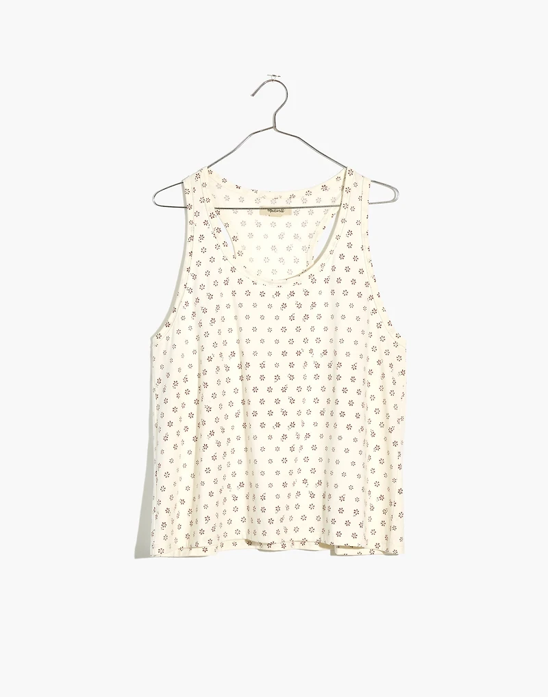 Raw-Edge Pajama Tank Bandana Flower | Madewell