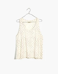 Raw-Edge Pajama Tank Bandana Flower | Madewell