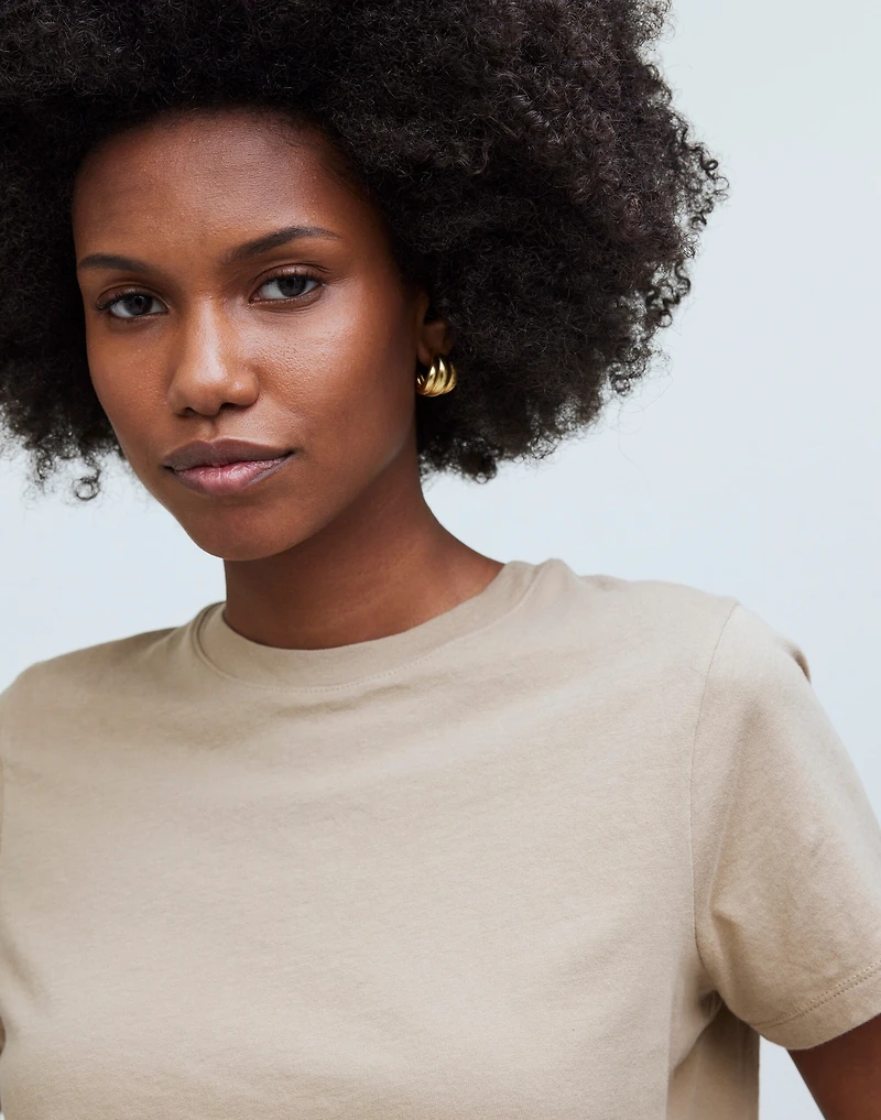 Softfade Cotton Boxy-Crop Tee | Madewell
