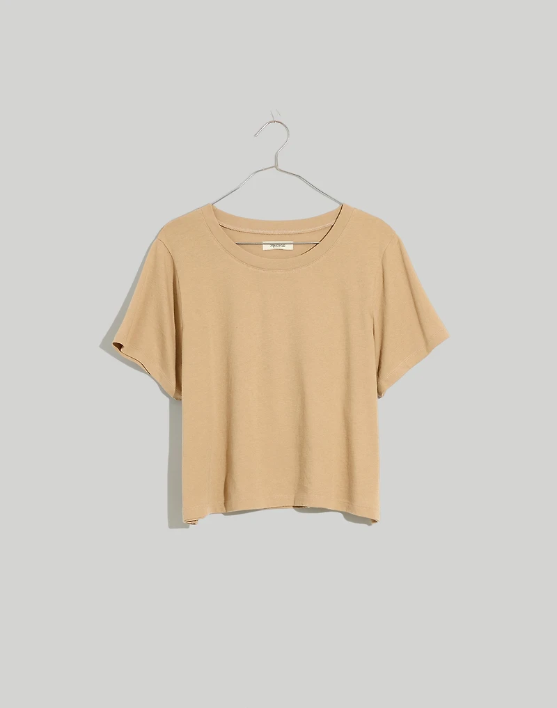 Softfade Cotton Boxy-Crop Tee | Madewell