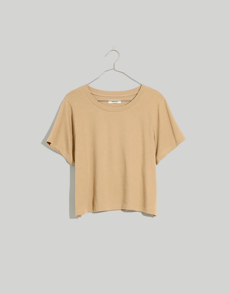 Softfade Cotton Boxy-Crop Tee | Madewell