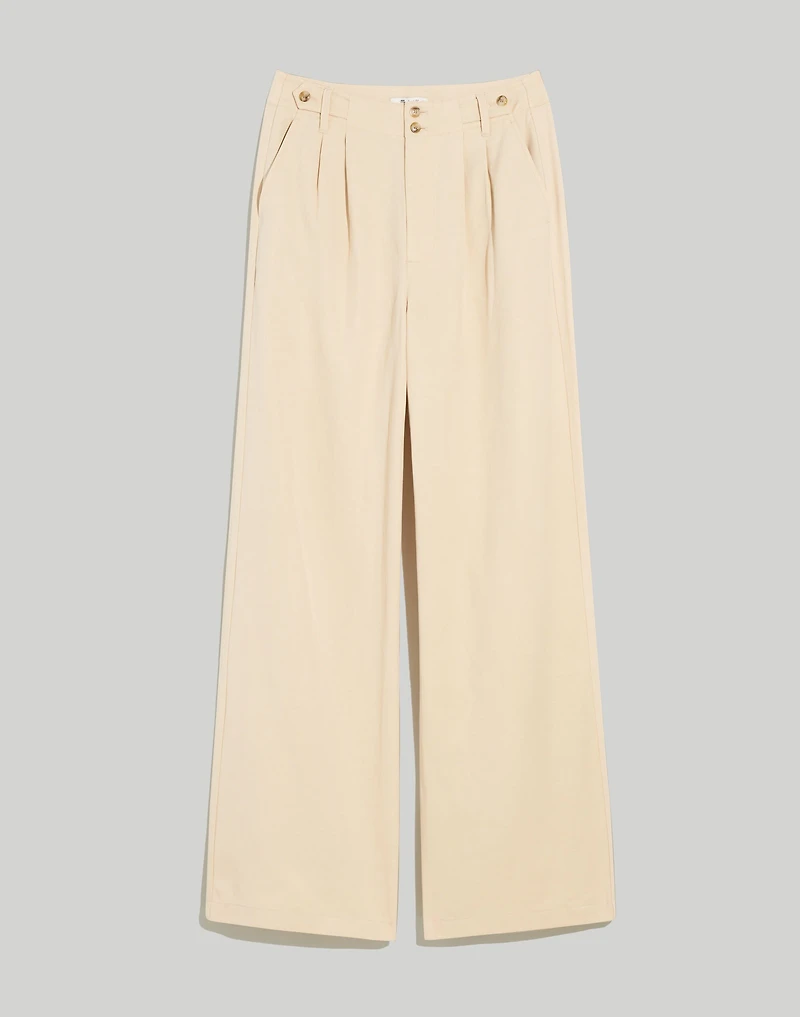The Plus Harlow Wide-Leg Pant Drapey Twill | Madewell
