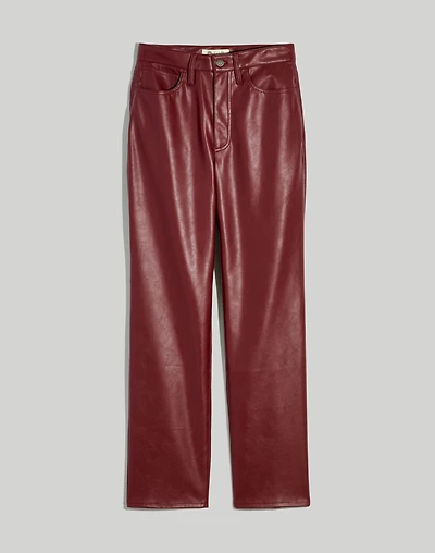 The Plus Perfect Vintage Straight Jean: Faux Leather Edition | Madewell