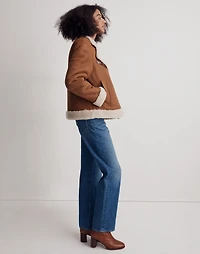 Oversized Shearling Motorcycle Jacket | Madewell
