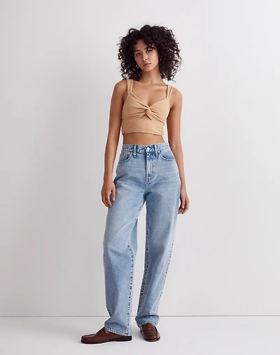 Cutout Knot-Front Crop Tank Top | Madewell
