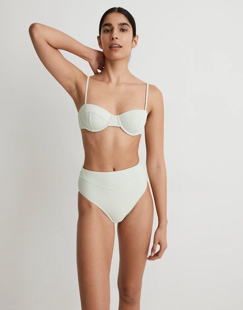Ribbed Balconette Bikini Top | Madewell