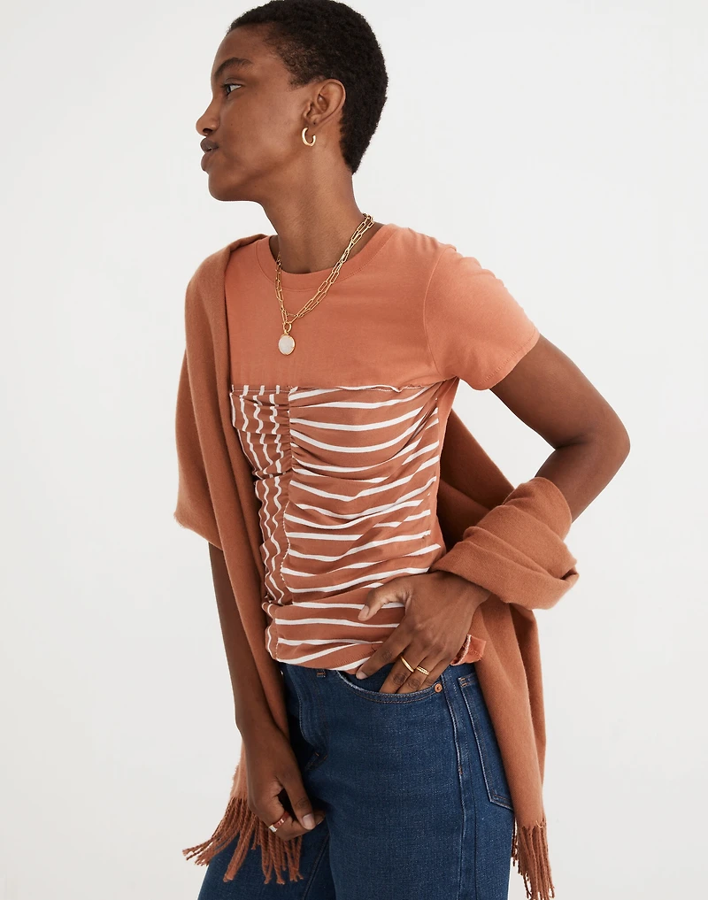Madewell x Rentrayage Upcycled Ruched Tee | Madewell