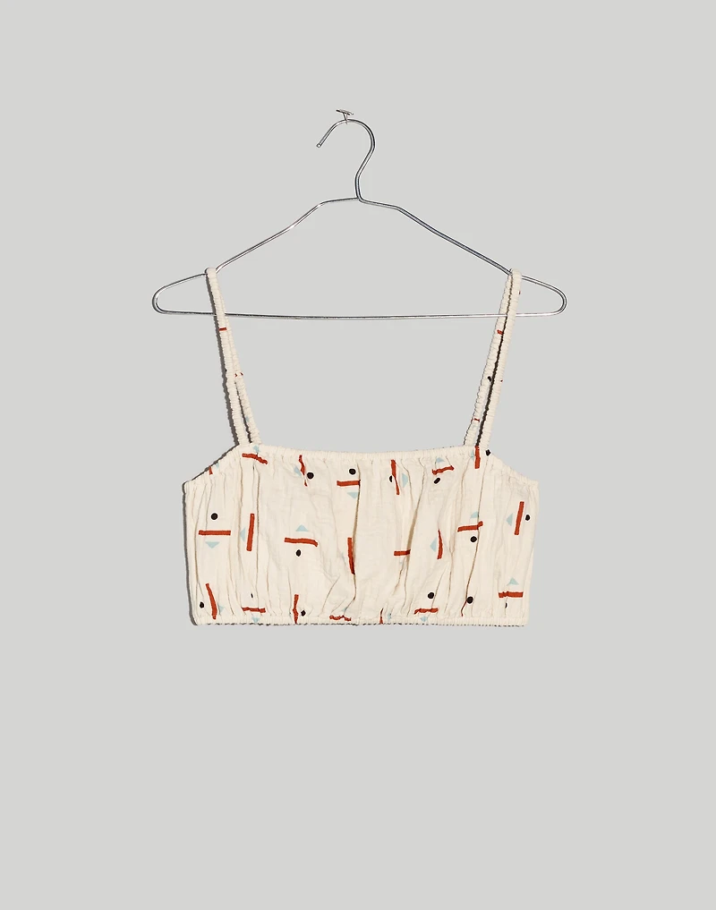 Madewell x Caroline Z Hurley Cover-Up Bubble Crop Top Tridot |