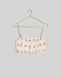 Madewell x Caroline Z Hurley Cover-Up Bubble Crop Top Tridot |