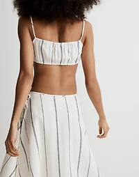Tie-Front Bubble Cover-Up Crop Top | Madewell