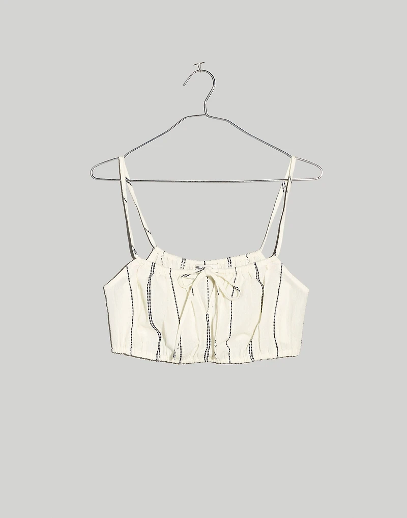 Tie-Front Bubble Cover-Up Crop Top | Madewell