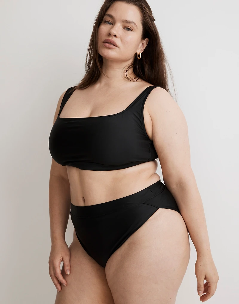 Plus High-Rise Crossover Bikini Bottom | Madewell