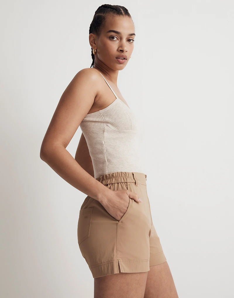 Zip-Front Tapered Shorts | Madewell