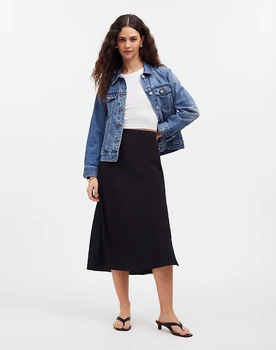 The Layton Midi Slip Skirt | Madewell