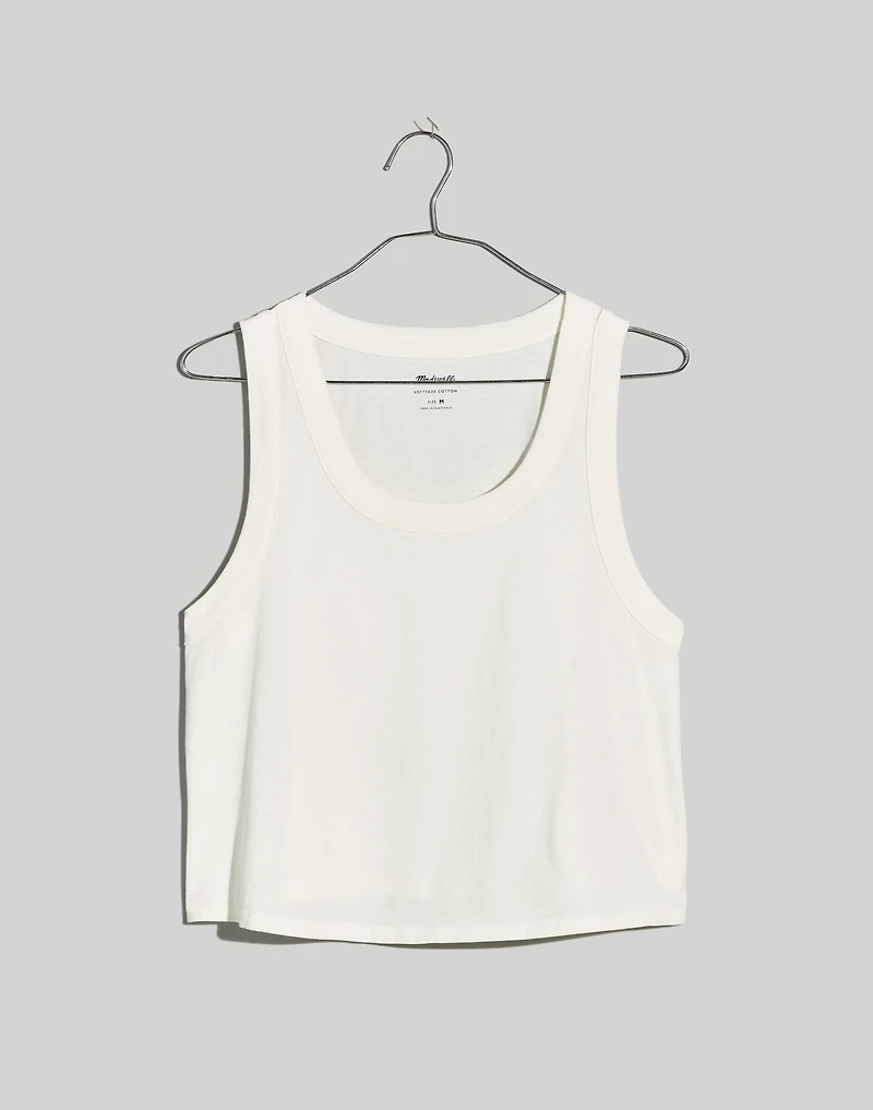 Plus Softfade Cotton Boxy-Crop Tank | Madewell