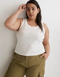 Plus Softfade Cotton Boxy-Crop Tank | Madewell