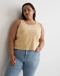 Plus Softfade Cotton Boxy-Crop Tank | Madewell