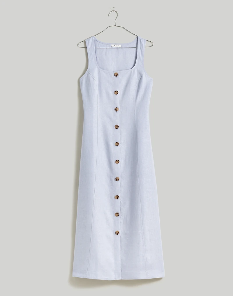 Plus 100% Linen Button-Front Midi Dress | Madewell