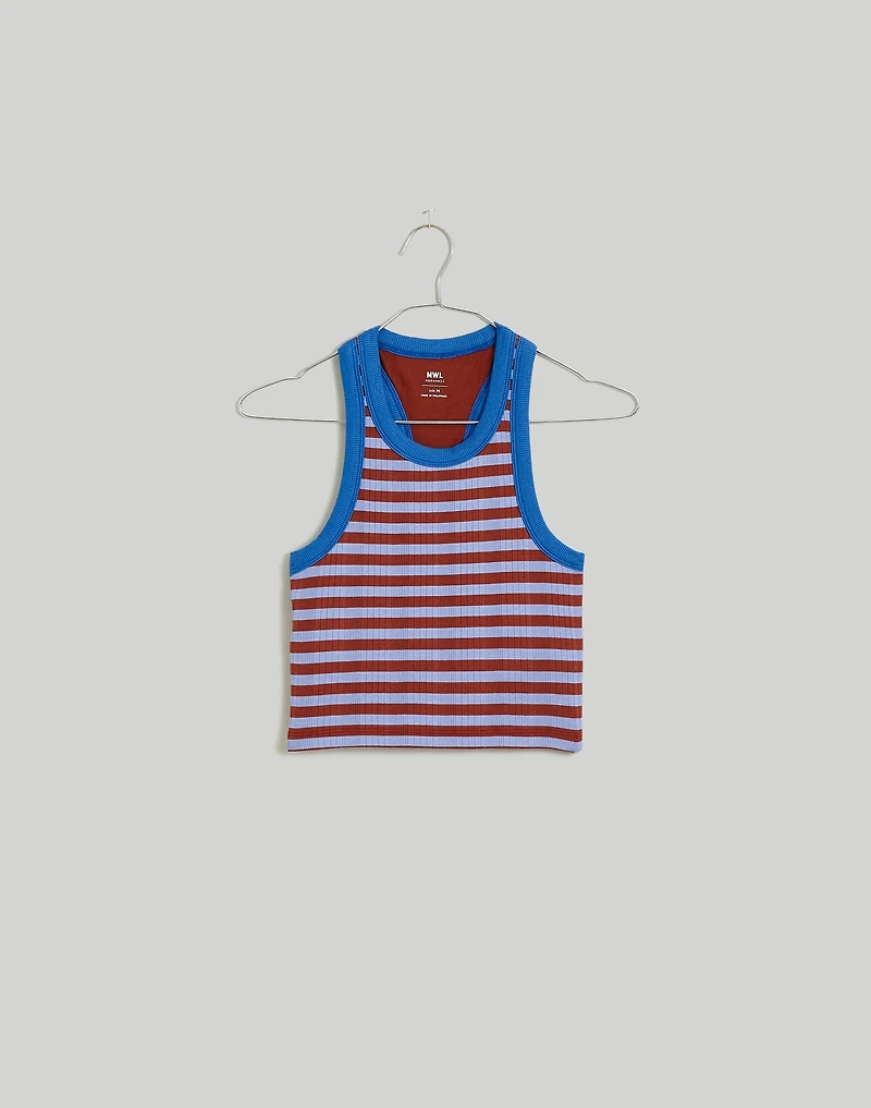 Variegated Rib Crop Tank in Stripe | Madewell