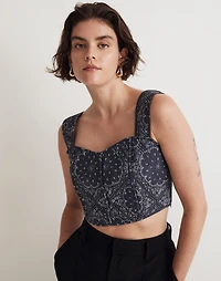 Quilted Sweetheart Crop Top | Madewell