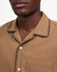 Blanket Stitch Short-Sleeve Shirt | Madewell