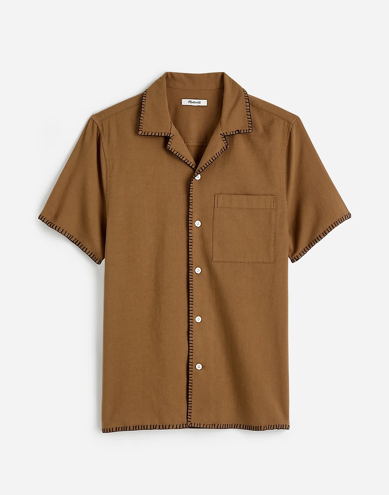 Blanket Stitch Short-Sleeve Shirt | Madewell