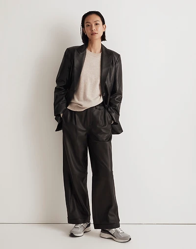 The Bedford Oversized Blazer Leather | Madewell