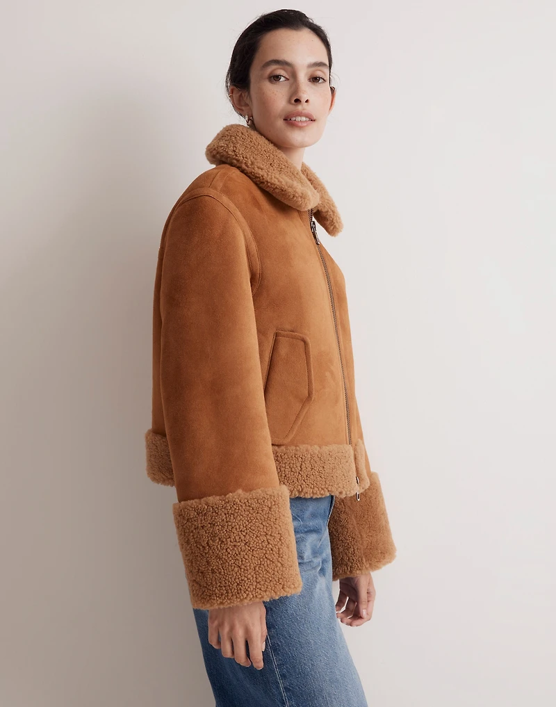 Shearling Zip-Front Jacket | Madewell